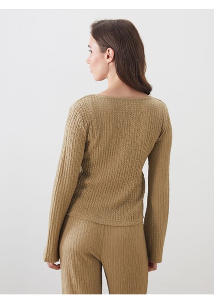 Yeni Sezon V Yaka Dokulu Kadın Hırka fırsatları