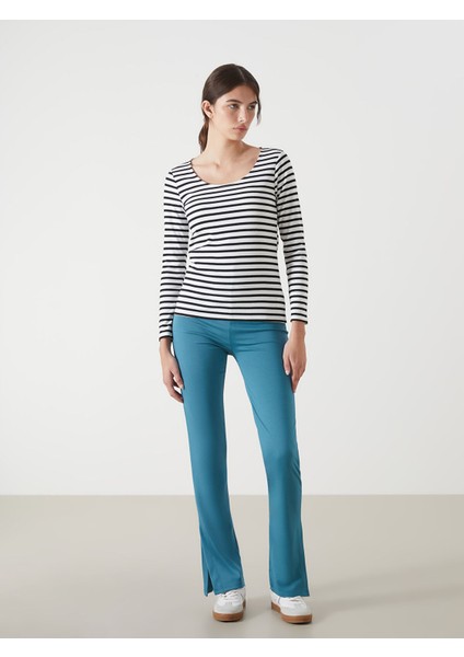 Yeni Sezon U Yaka Çizgili Kadın Body fiyatları