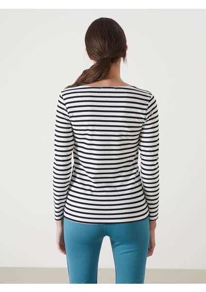 Yeni Sezon U Yaka Çizgili Kadın Body fırsatları
