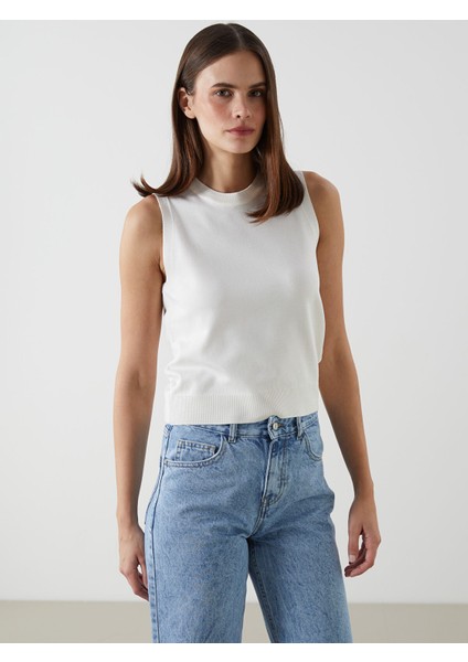 Yeni Sezon Bisiklet Yaka Kadın Triko Süveter