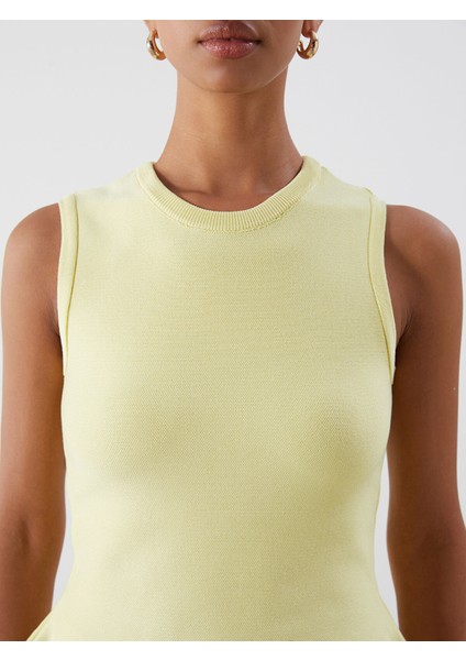 Yeni Sezon Bisiklet Yaka Peplum Triko Bluz modelleri
