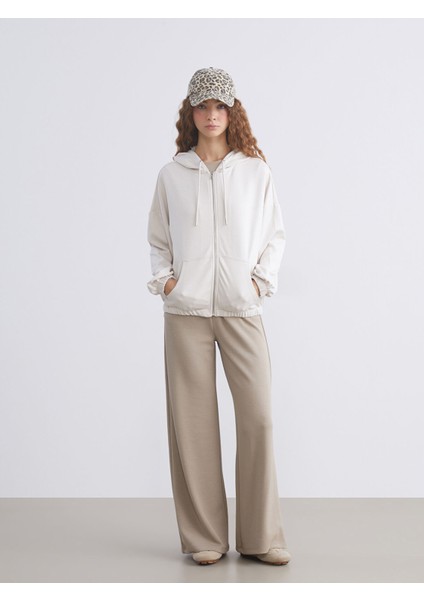Yeni Sezon Kapüşonlu Oversize Kadın Fermuarlı Sweatshirt fiyatları