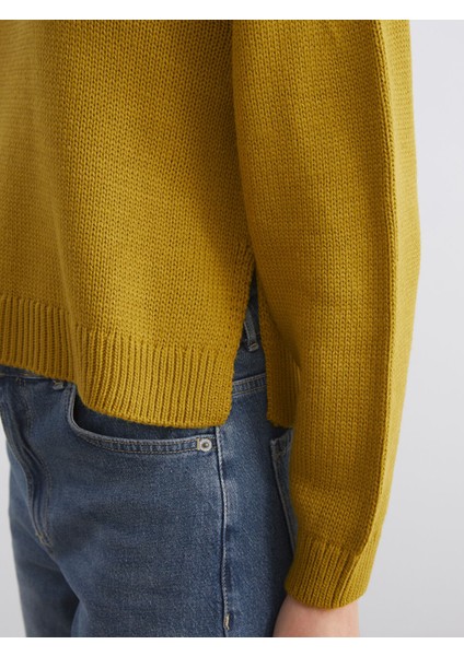 Yeni Sezon Bisiklet Yaka Oversize Kadın Triko Kazak modelleri