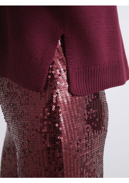 Yeni Sezon Bisiklet Yaka Oversize Kadın Triko Kazak modelleri