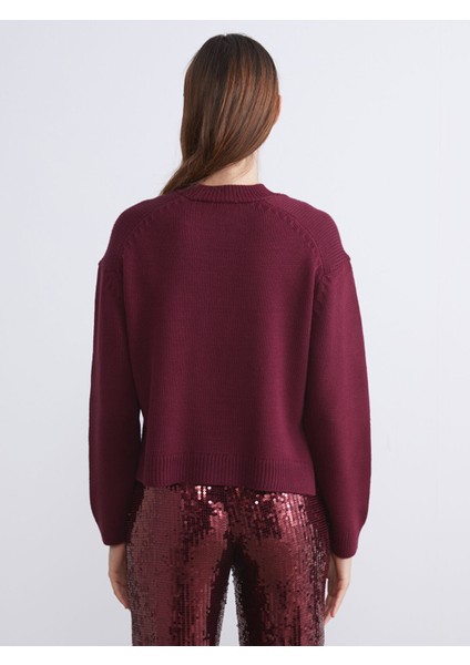 Yeni Sezon Bisiklet Yaka Oversize Kadın Triko Kazak fırsatları