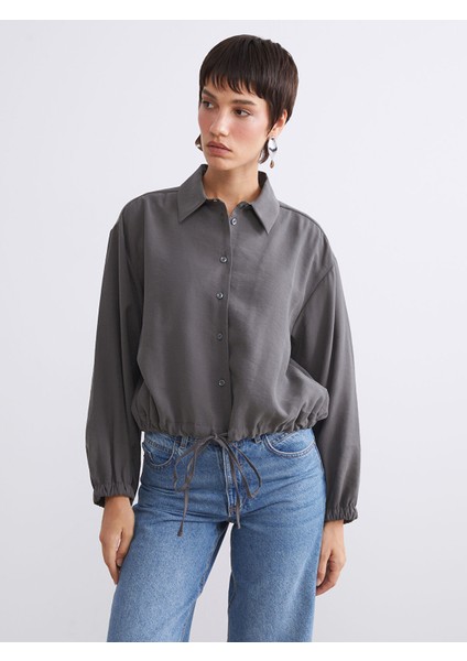 Yeni Sezon Modal Karışımlı Oversize Kadın Gömlek