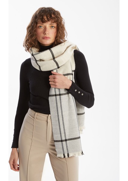 Yeni Sezon Ekose Desenli Kadın Atkı