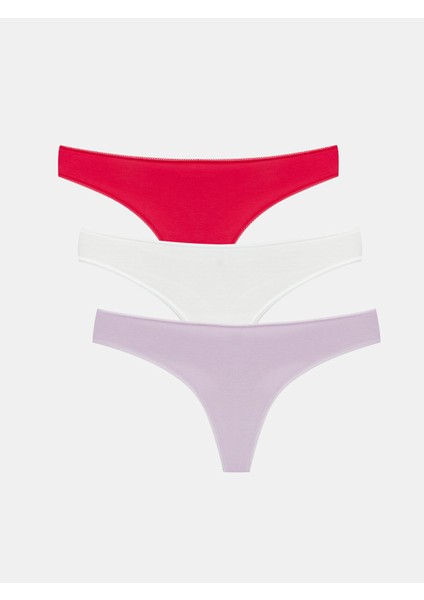 Yeni Sezon Düz Tanga Külot 3'lü