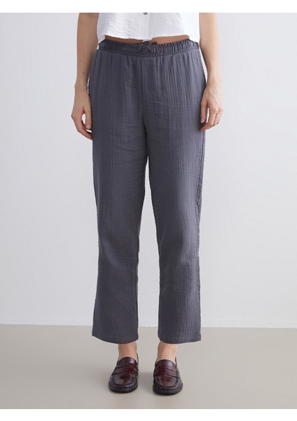 Yeni Sezon Beli Lastikli Dokulu Kadın Pantolon fiyatları