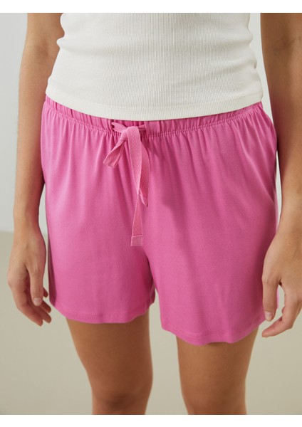 Yeni Sezon Beli Lastikli Kadın Şort Pijama Altı modelleri