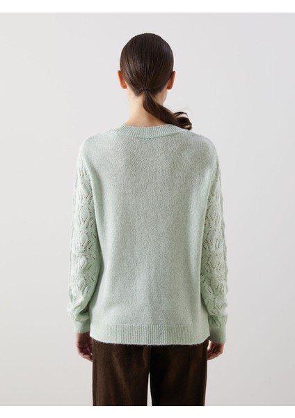 Yeni Sezon Bisiklet Yaka Ajurlu Kadın Triko Kazak fırsatları