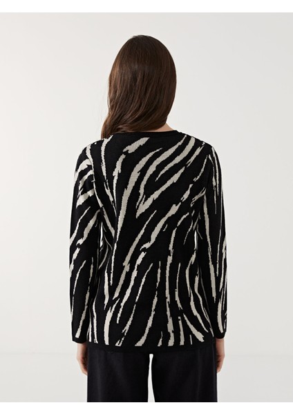 Yeni Sezon Bisiklet Yaka Desenli Kadın Triko Kazak indirimleri