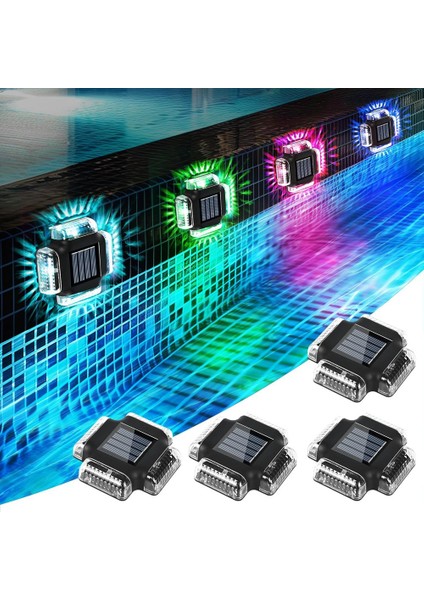 4 Pack Güneş Havuzu Güverte Işıkları Havuz Yan Zemin Işıkları, Yer Üstü Dış Mekan ve Yerleşik Yüzme Havuzları Aksesuarları (Yurt Dışından) fiyatları