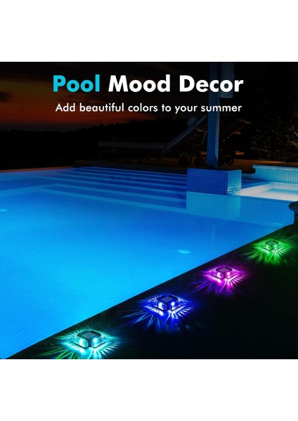 4 Pack Güneş Havuzu Güverte Işıkları Havuz Yan Zemin Işıkları, Yer Üstü Dış Mekan ve Yerleşik Yüzme Havuzları Aksesuarları (Yurt Dışından) fırsatları