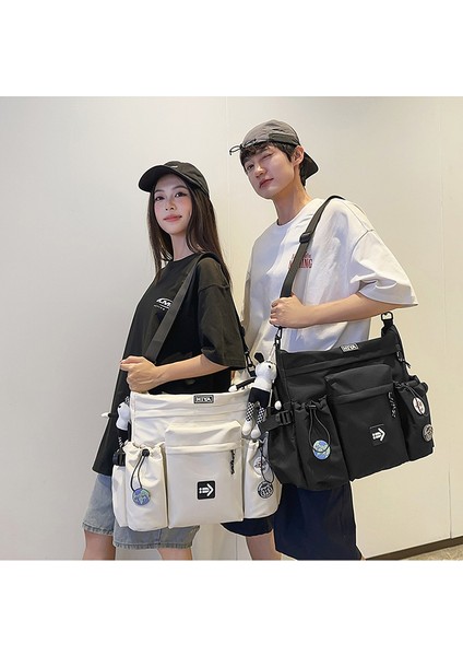 Büyük Kapasiteli Çapraz Askılı Çanta Moda Üniversite Öğrencisi Sırt Çantası Kadın Su Geçirmez Spor Haberci Çantası Erkek Omuz Çantası (Yurt Dışından) indirimleri