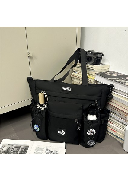 Büyük Kapasiteli Çapraz Askılı Çanta Moda Üniversite Öğrencisi Sırt Çantası Kadın Su Geçirmez Spor Haberci Çantası Erkek Omuz Çantası (Yurt Dışından)