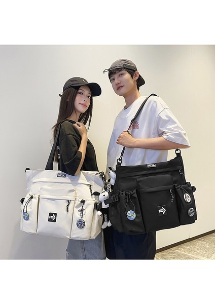 Büyük Kapasiteli Çapraz Askılı Çanta Moda Üniversite Öğrencisi Sırt Çantası Kadın Su Geçirmez Spor Haberci Çantası Erkek Omuz Çantası (Yurt Dışından) modelleri