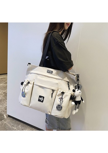 Büyük Kapasiteli Çapraz Askılı Çanta Moda Üniversite Öğrencisi Sırt Çantası Kadın Su Geçirmez Spor Haberci Çantası Erkek Omuz Çantası (Yurt Dışından) fırsatları