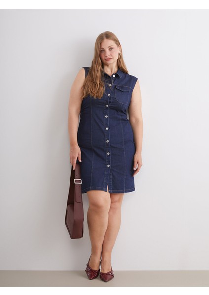 Yeni Sezon Gömlek Yaka Jean Elbise fiyatları