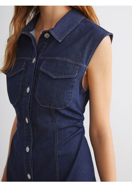 Yeni Sezon Gömlek Yaka Jean Elbise fırsatları