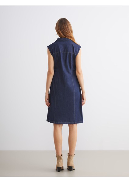 Yeni Sezon Gömlek Yaka Jean Elbise indirimleri