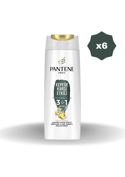 Kepek Karşıtı 3'ü 1 Arada Şampuan 400 ml - (6 Adet)