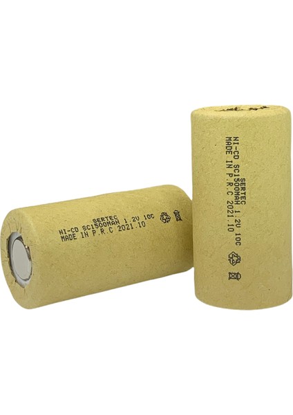1.2V Ni-Cd Sc 1500 Mah Kağıt Şarjlı Pil 3c (Başsız/flat Head)