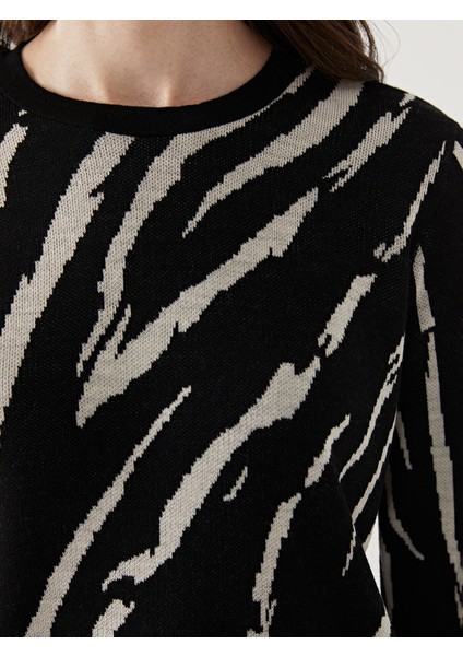 Yeni Sezon Bisiklet Yaka Desenli Kadın Triko Kazak fırsatları