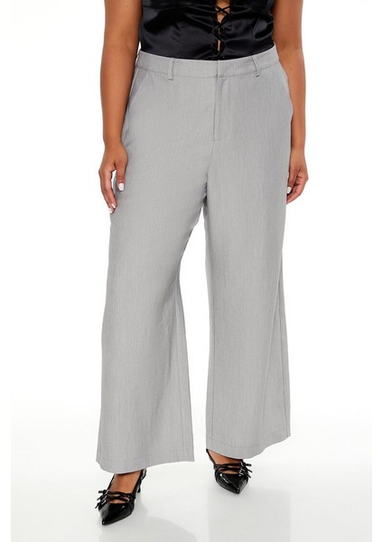 Plus Size Wide-Leg Pantolon
