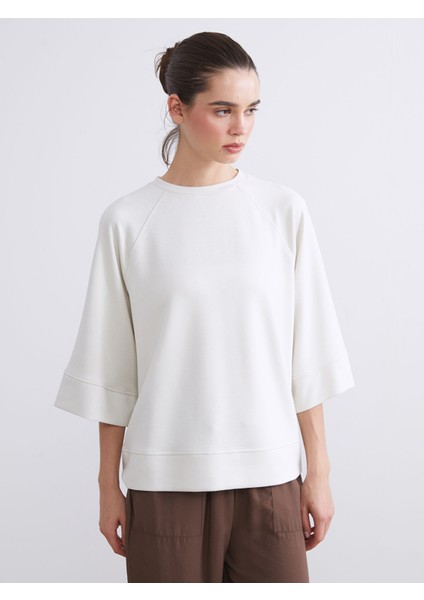 Yeni Sezon Bisiklet Yaka Kadın Sweatshirt