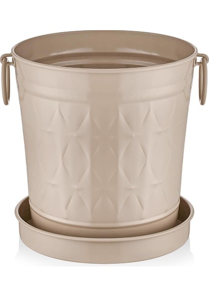 Prizma Karamel Galvaniz Saksı 33X25X33 cm