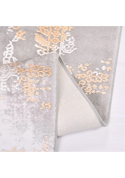 Calabra Modern Gri Bambu ve Akrilik Makine Halısı fırsatları