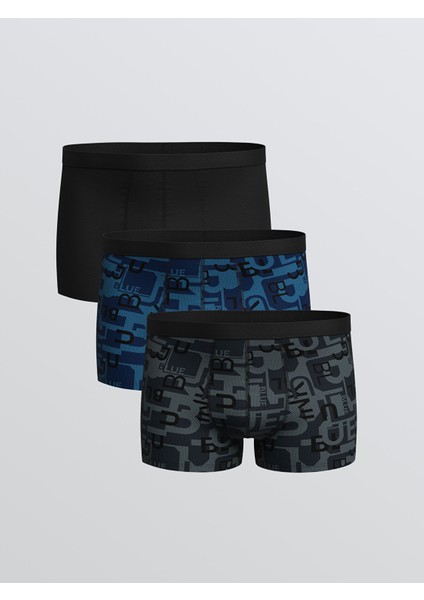 Yeni Sezon Standart Kalıp Pamuklu Esnek Erkek Boxer 3'lü