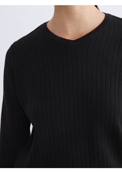 Yeni Sezon V Yaka Kadın Triko Kazak modelleri