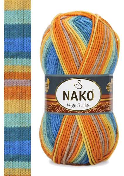 5 Adet Stripe Premium Akrilik El Örgü Ipi Yünü No: 82421 fırsatları