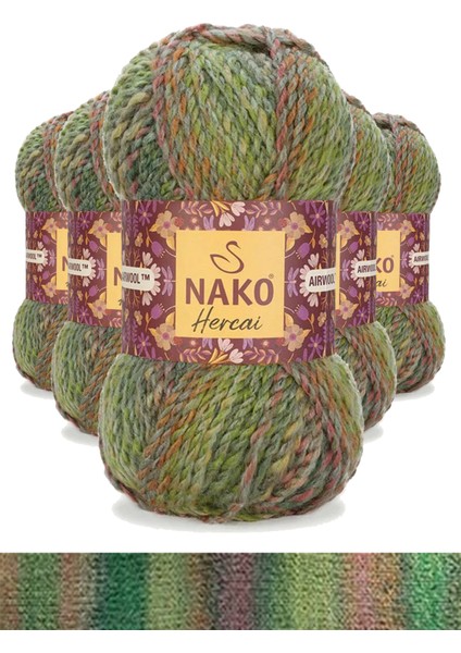 5 Adet Hercai Ebruli Hırka Kazak Atkı Bere El Örgü Ipi Yünü 28178