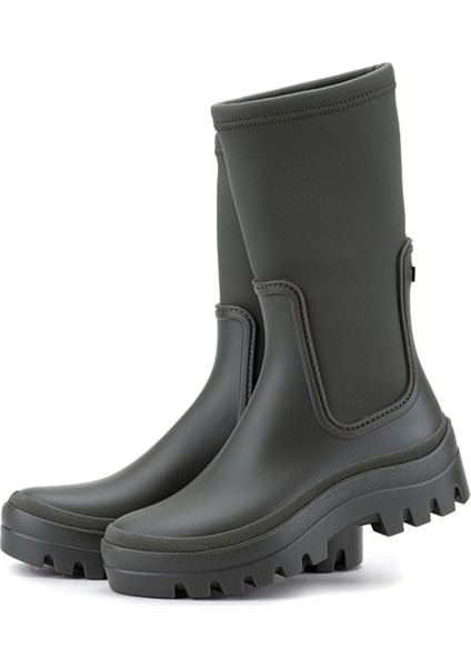 W10301 SOUL ENGOMADO Siyah Kadın Yağmur Çizmesi