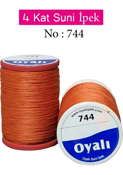 Oyalı 4 Kat Suni Ipek Iplik Iğne Oyası Boncuk Ipi Tığ Oyası NO:744