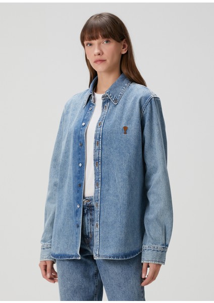 Classic Fit Mavi Denim Gömlek