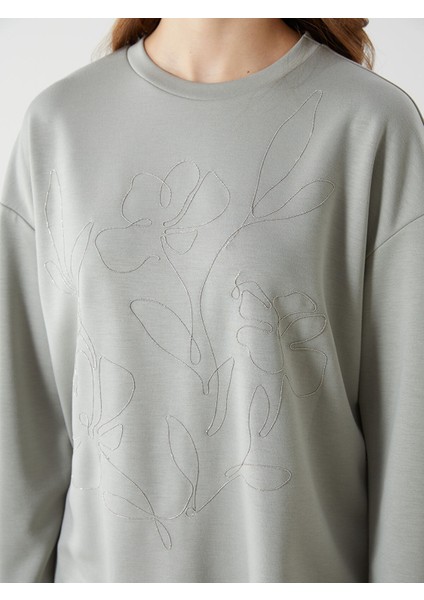 Yeni Sezon Bisiklet Yaka Kadın Sweatshirt Tunik modelleri