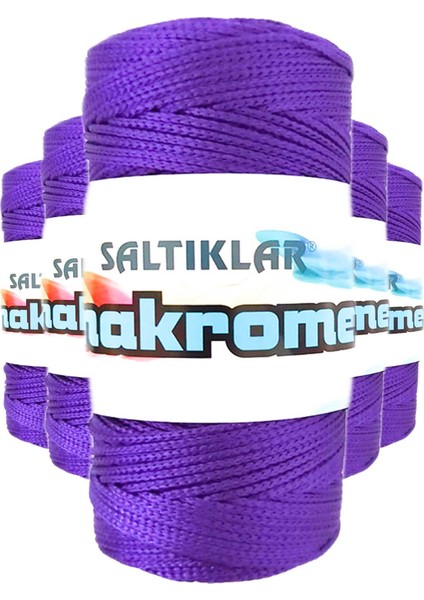 5 Adet Polyester Makrome Ipi 4250 Mor 100 gr