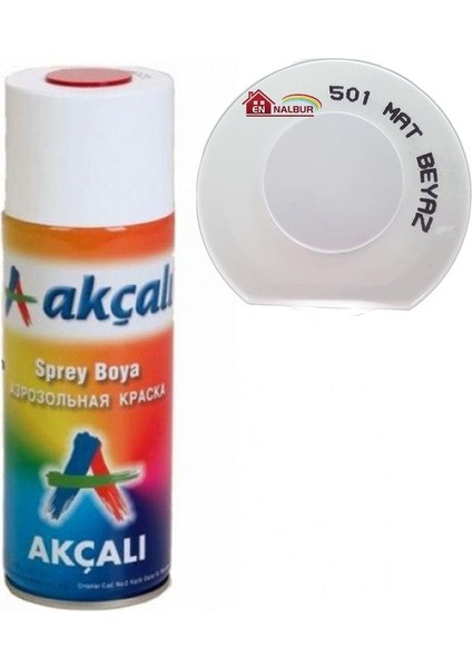 Akçalı Sprey Boya 400 ml 501 Mat Beyaz fiyatları
