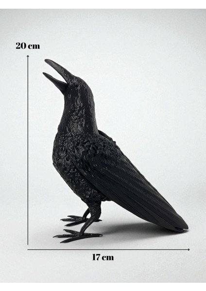 Premium Siyah Karga Figürü Dekoratif Obje Biblo Heykel modelleri