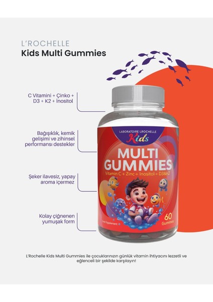 LABORATOIRE KIDS MULTI GUMMIES 60 ADET