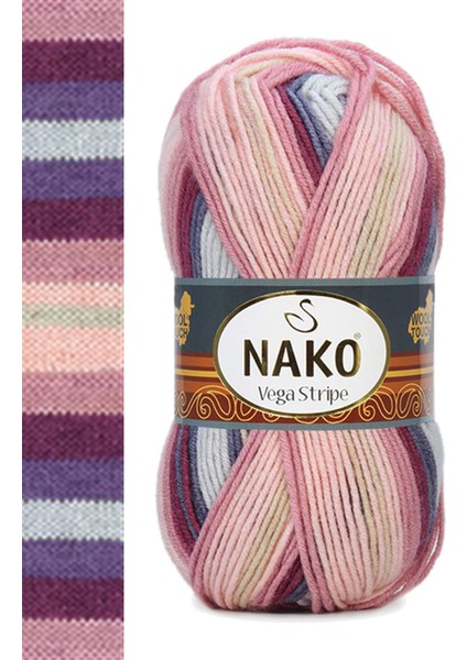 5 Adet Stripe Premium Akrilik El Örgü Ipi Yünü No: 82415 fırsatları