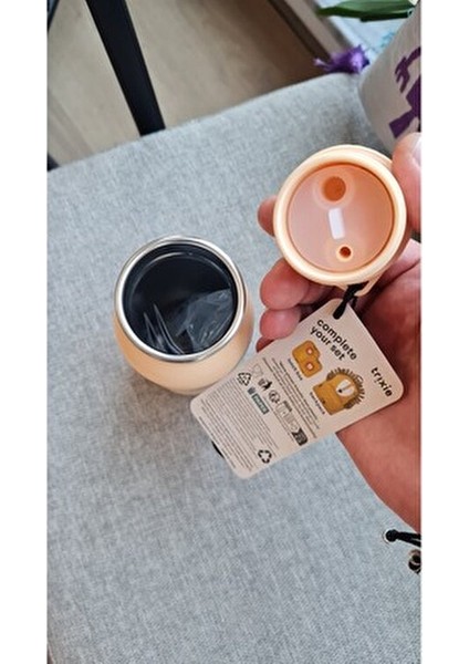 500ML Unicorn Su Şişesi Sızdırmaz Tasarım Bej Renk Çocuklar İçin Taşınabilir
