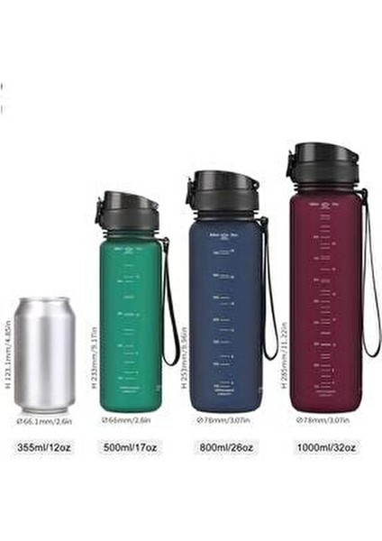 Fiftyfifty Su Matarası 1000 ml BPA İçermeyen Tritan Malzeme ile Dayanıklı ve Hafif