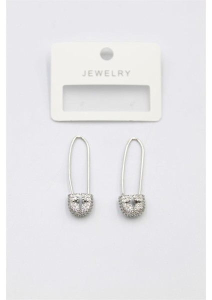 Taşlı Filkete Küpe - Gümüş