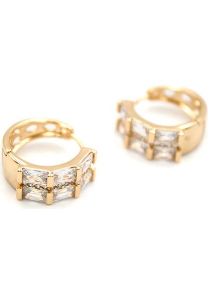 Taşlı Halka Küpe - Altın fiyatları