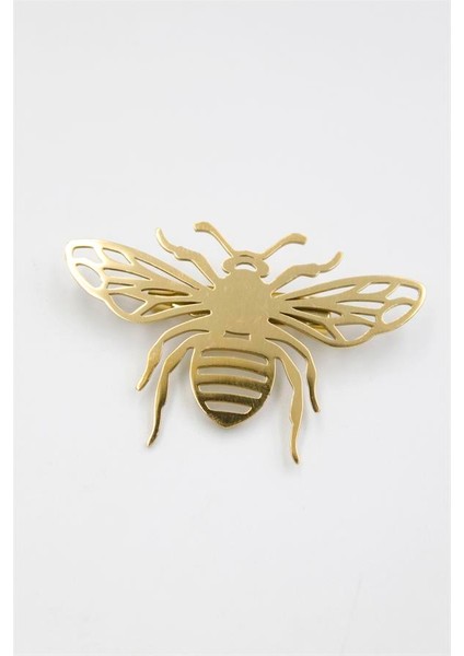 Çelik Arı Broş - Altın